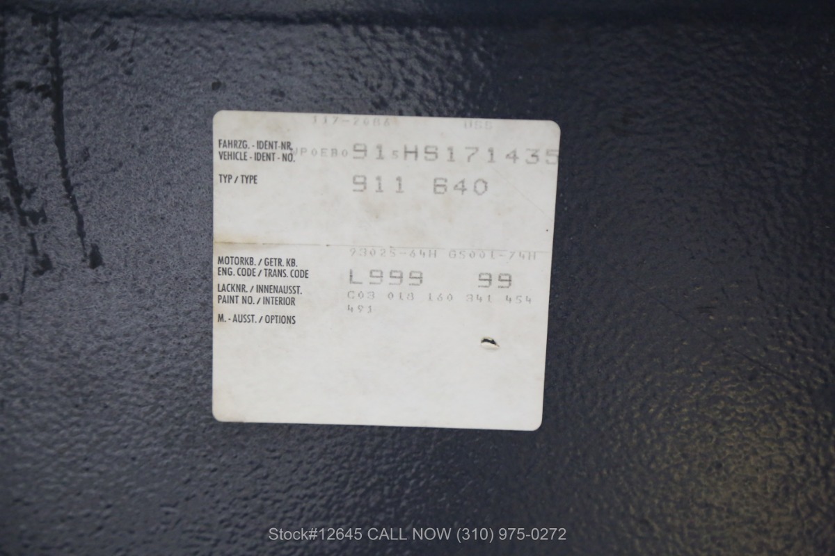 Used 1987 Porsche Carrera M491 Turbo Look Cabriolet | St. Petersburg, FL