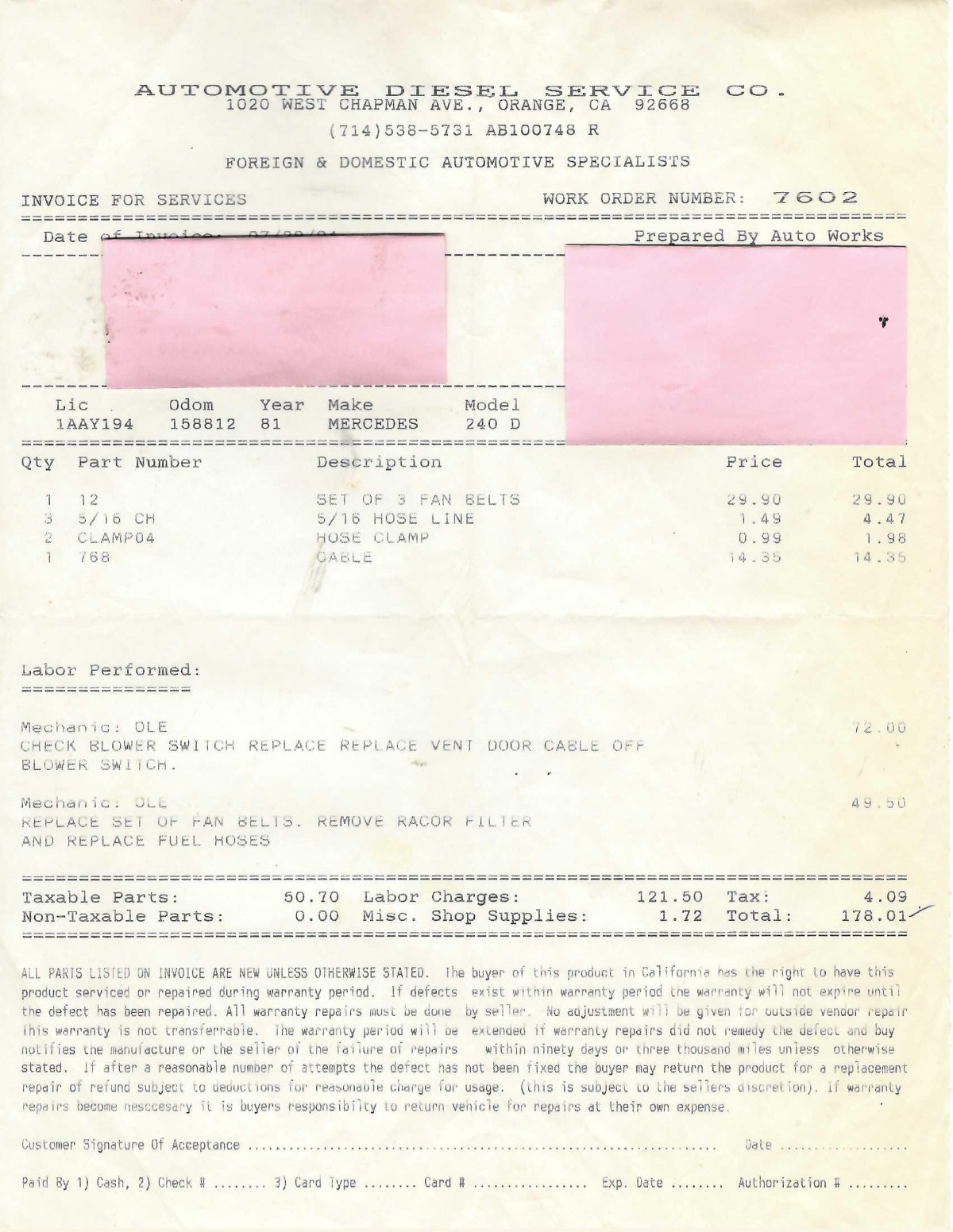 Used 1981 Mercedes-Benz 240D | St. Petersburg, FL