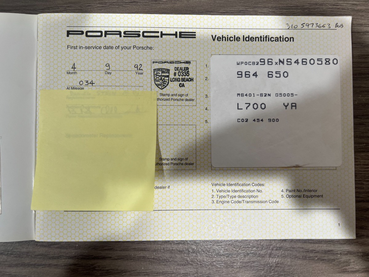 Used 1992 Porsche America Roadster 5-Speed | Los Angeles, CA