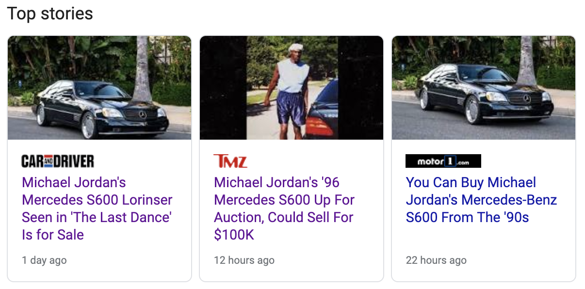 michael jordan classic cars for sale