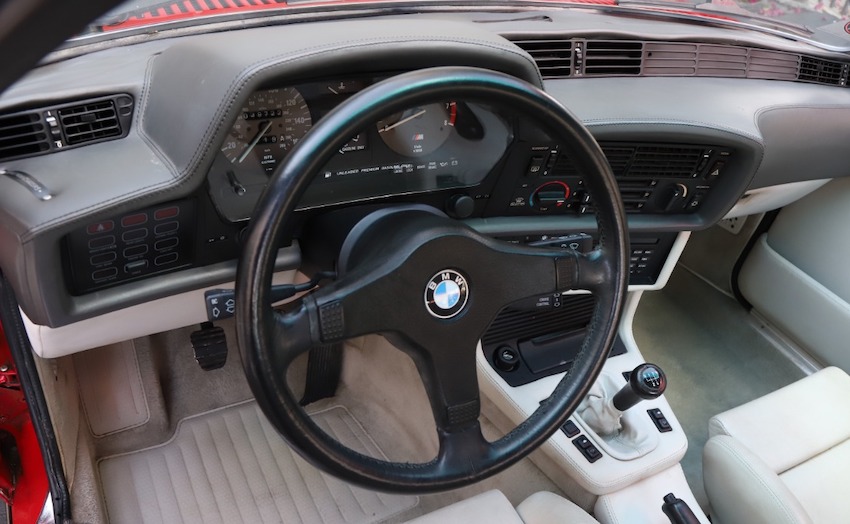 1987 BMW M6 interior