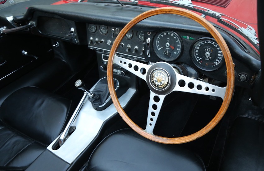1964 jaguar xke roadster right-hand drive interior