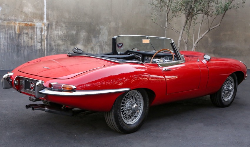 1964 jaguar xke roadster right-hand drive rear view