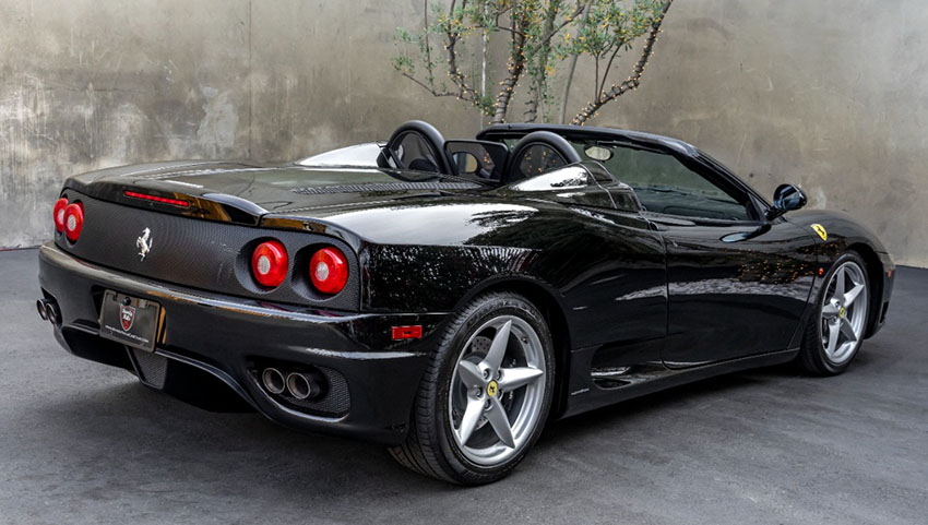 2005 Ferrari 360 Modena Spider rear view