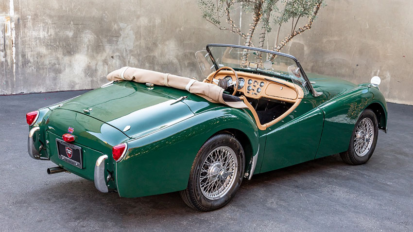 1954 Triumph TR2 rear view