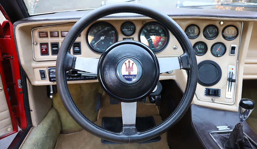 1980 Maserati Merak interior