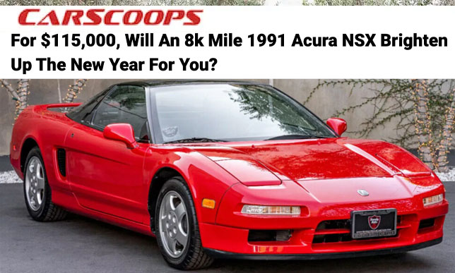Low Mileage 1991 Acura NSX Highlighted on CarScoops.com