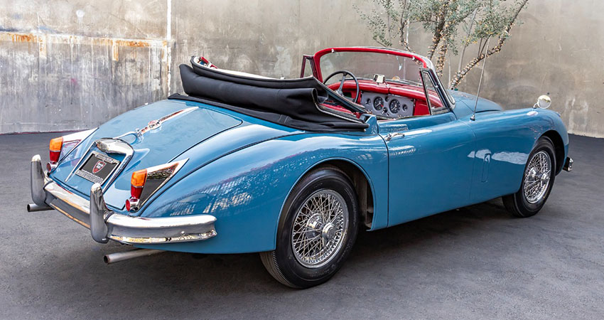 1961 Jaguar XK150 3.8 Liter Drophead Coupe rear view