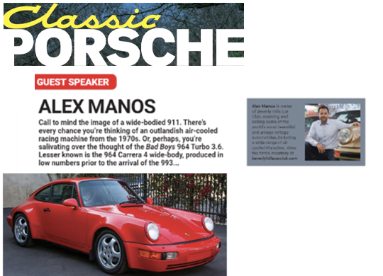 Alex Manos Classic Porsche Magazine 7-23