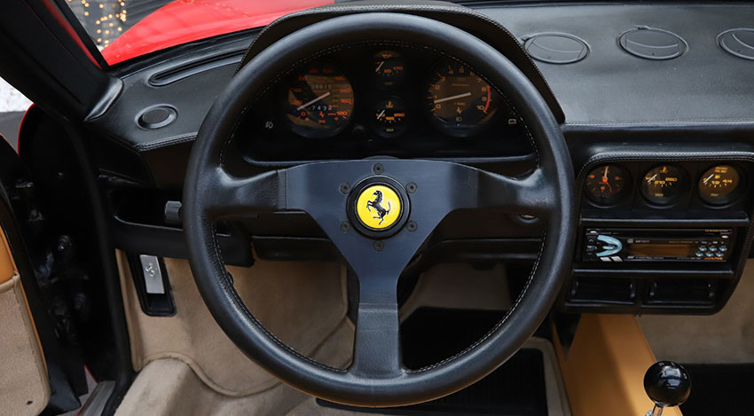 1986 Ferrari 328GTS interior