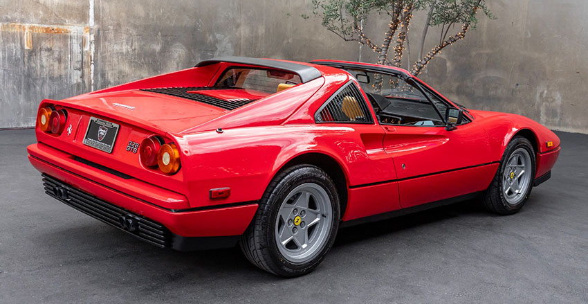 1986 Ferrari 328GTS rear view