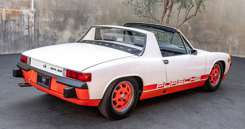 1974 Porsche 914 2.0 LE Can AM Creamsicle rear view