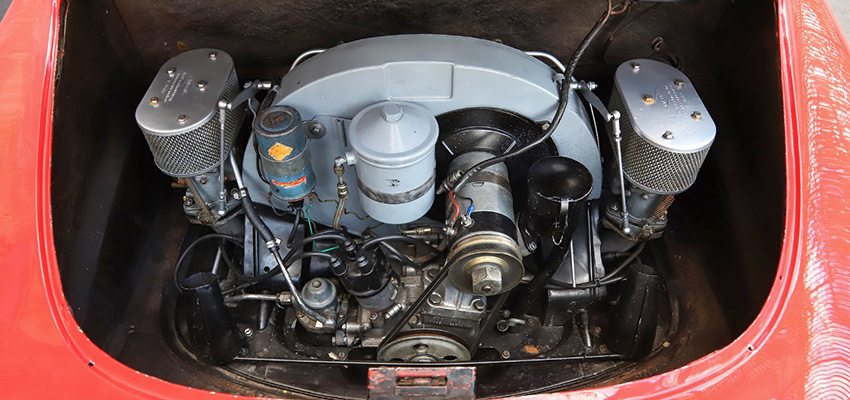 1962 Porsche 356B Super 90 Coupe engine
