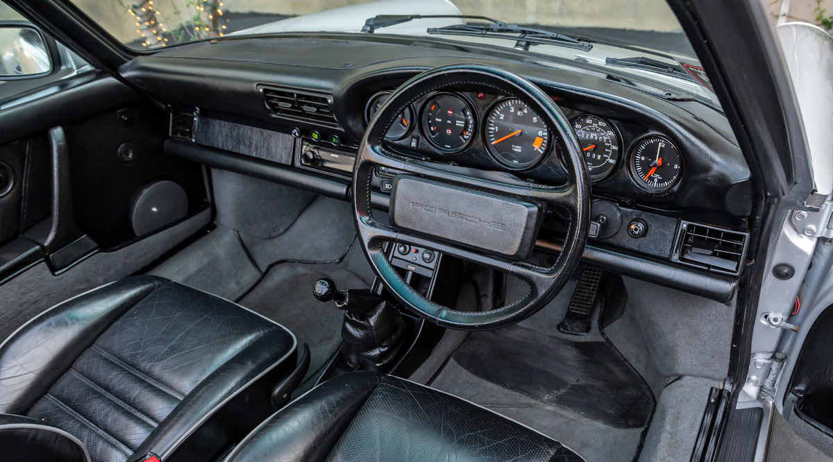 1986 Porsche Carrera Super Sport Cabriolet Turbo-Look M491 Right-Hand-Drive interior
