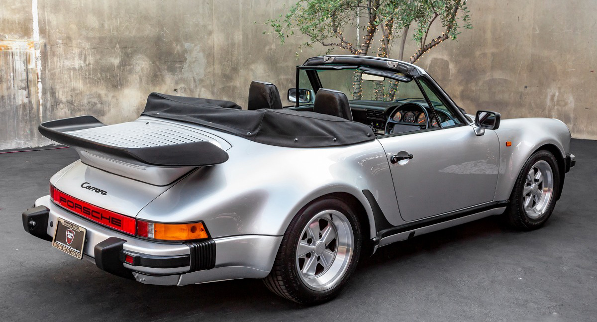 1986 Porsche Carrera Super Sport Cabriolet Turbo-Look M491 Right-Hand-Drive rear view