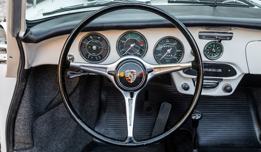 1964 Porsche 356C 1600 Reutter Cabriolet interior