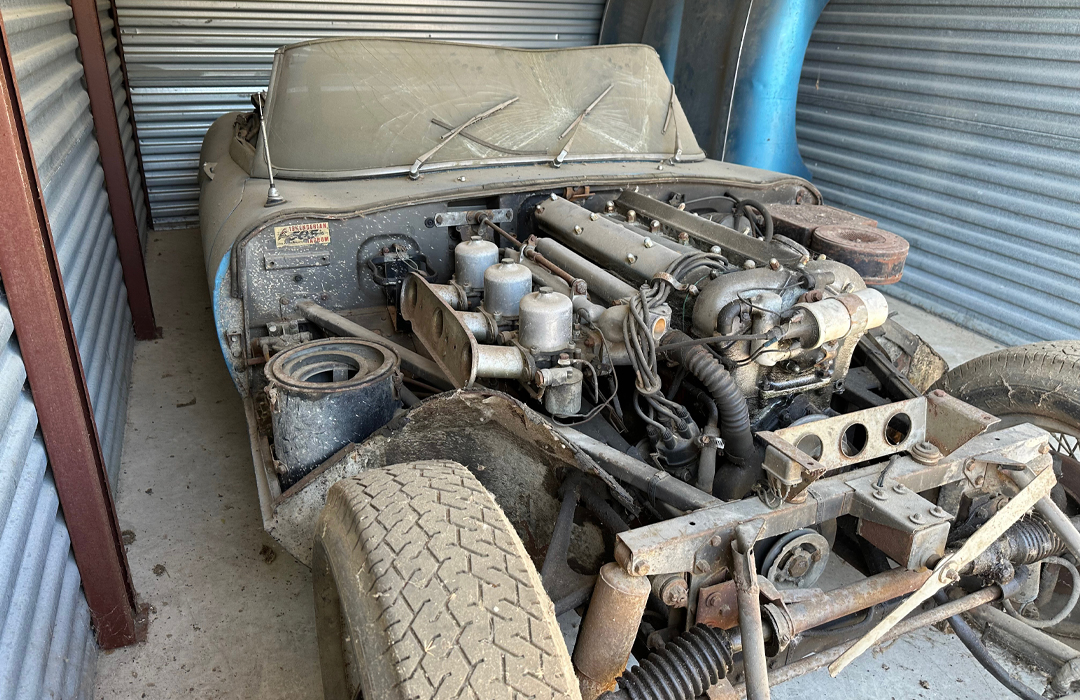 extremely rare 1962 Jaguar XKE Series I Flat Floor Roadster without bonnet