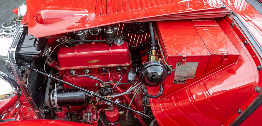 1949 MG TC Right-Hand-Drive engine