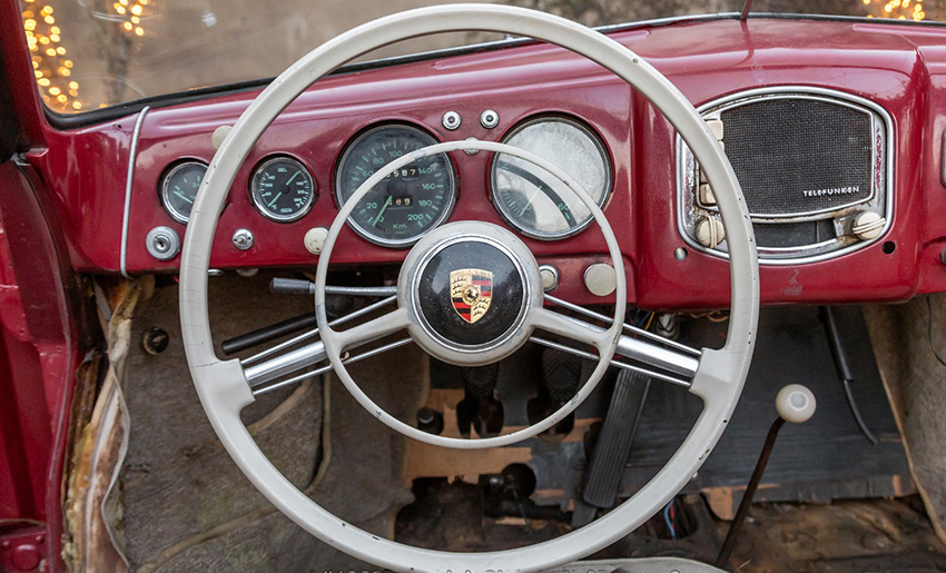 1955 Porsche 356 Pre-A Bent Window Cabriolet interior
