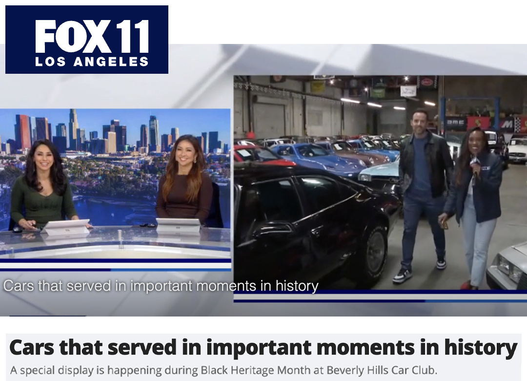 Good Day LA Visits Beverly Hills Car Club to Celebrate Black Heritage Month