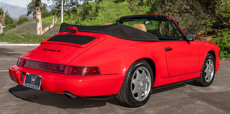 1990 Porsche 964 Carrera 4 Cabriolet rear view